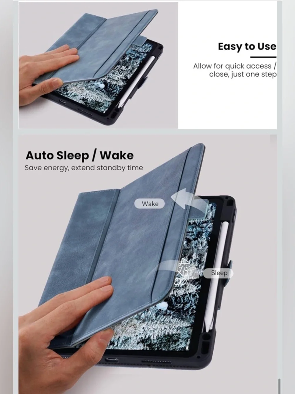 Handmade Case for iPad Pro 13 Inch (M5/M4) 2025/2024 with Pencil Holder Pocket